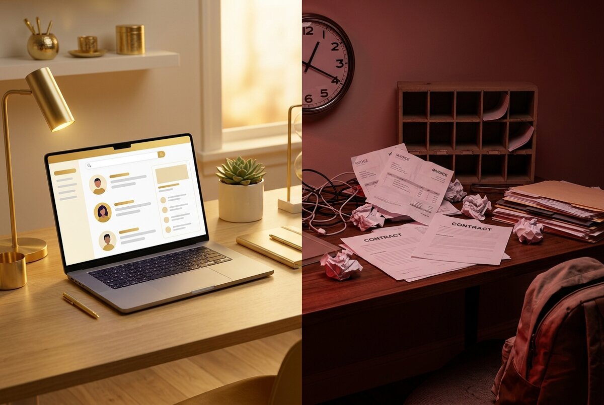 Comparison of the organized discovery side of YouTube Creator Partnerships versus the unmanaged deal chaos that follows after matching