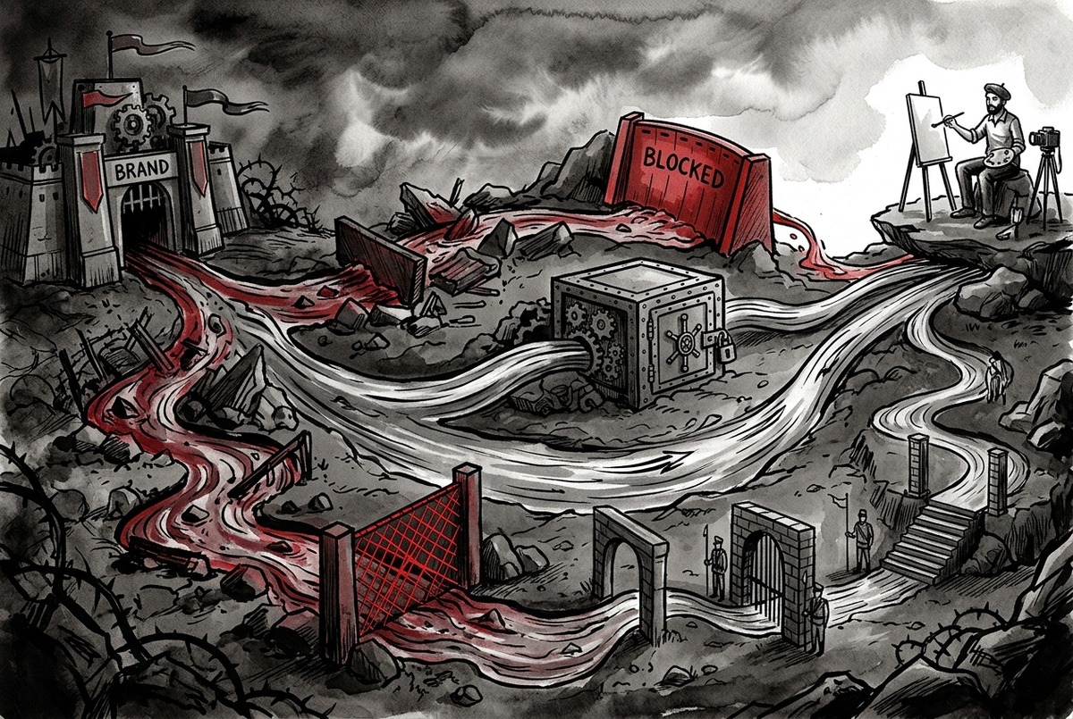 Four YouTube sponsorship payment models compared visually — Net 30, escrow, instant pay, and milestone releases